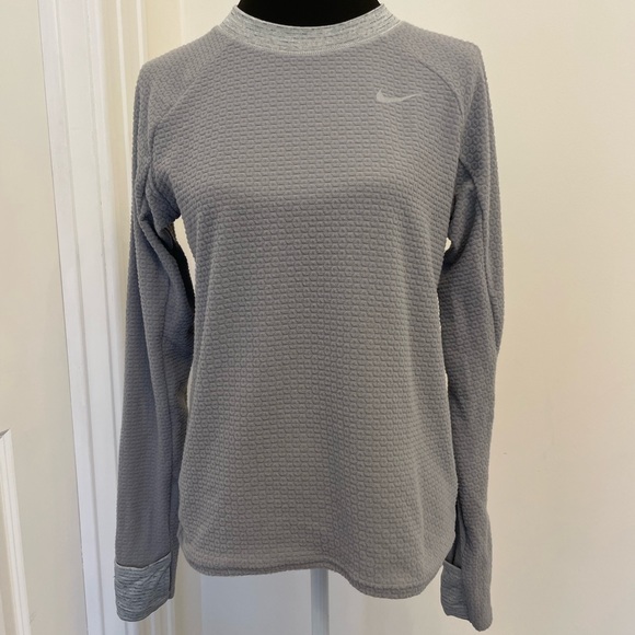 Nike Women’s Crew Sphere Running Mid Layer Top Long Sleeve Shirt Therma NEW - Picture 2 of 8